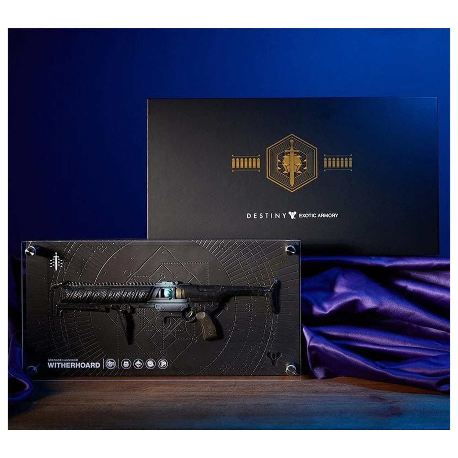 Destiny 2 Witherhoard Exotic Weapon plakett replika termékfotó