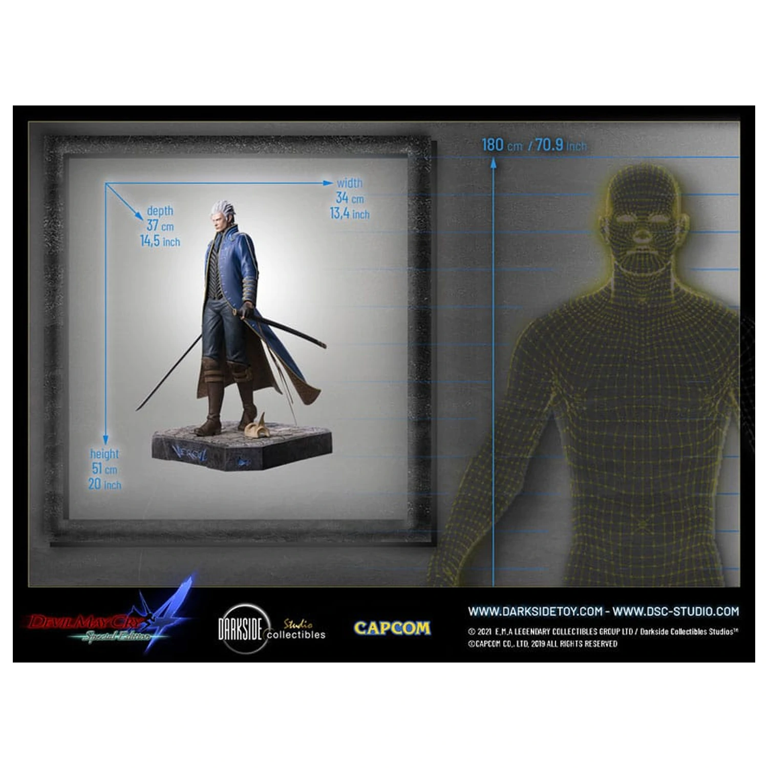 Devil May Cry 4 1/4 Vergil szobor figura 51 cm termékfotó