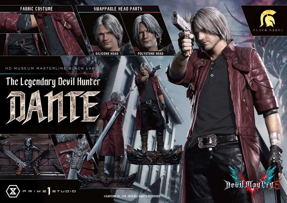 Devil May Cry 5 1/2 Dante Black Label szobor figura 109 cm termékfotó