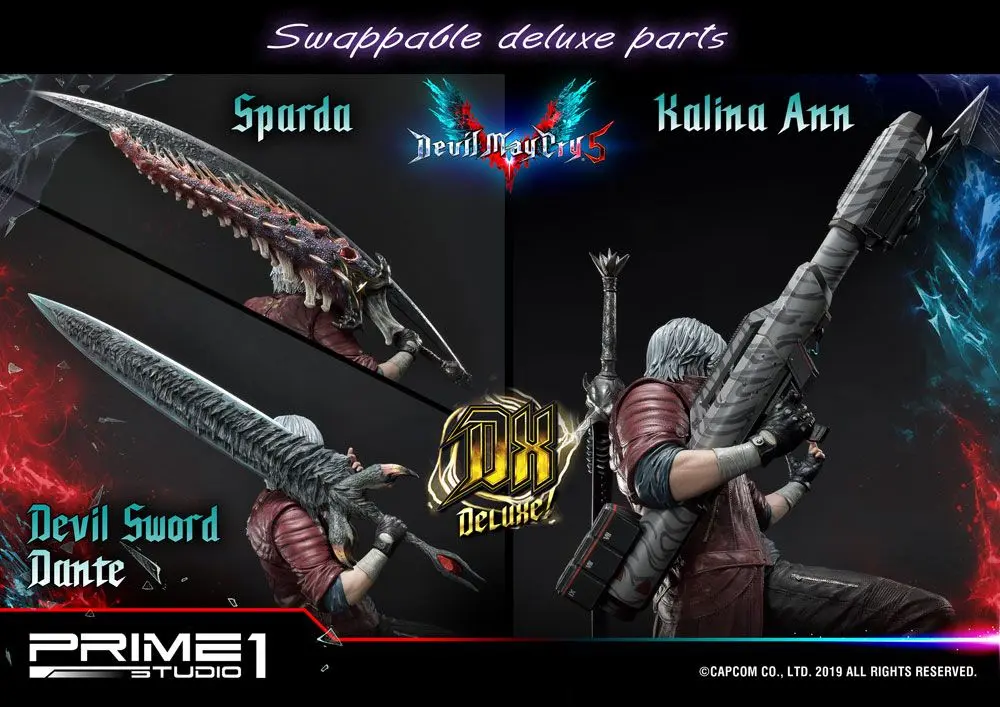 Devil May Cry 5 1/4 Dante Deluxe Ver. szobor figura 74 cm termékfotó