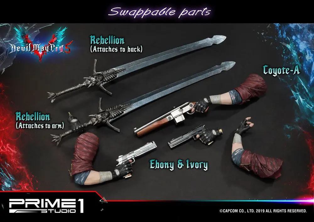 Devil May Cry 5 1/4 Dante szobor figura 74 cm termékfotó