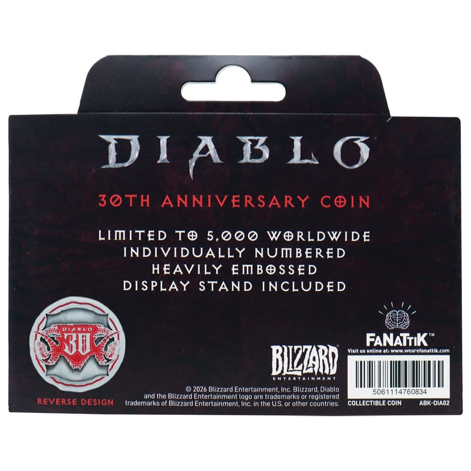 Diablo Gyűjthető érme 30th Anniversary Limitált kiadás termékfotó