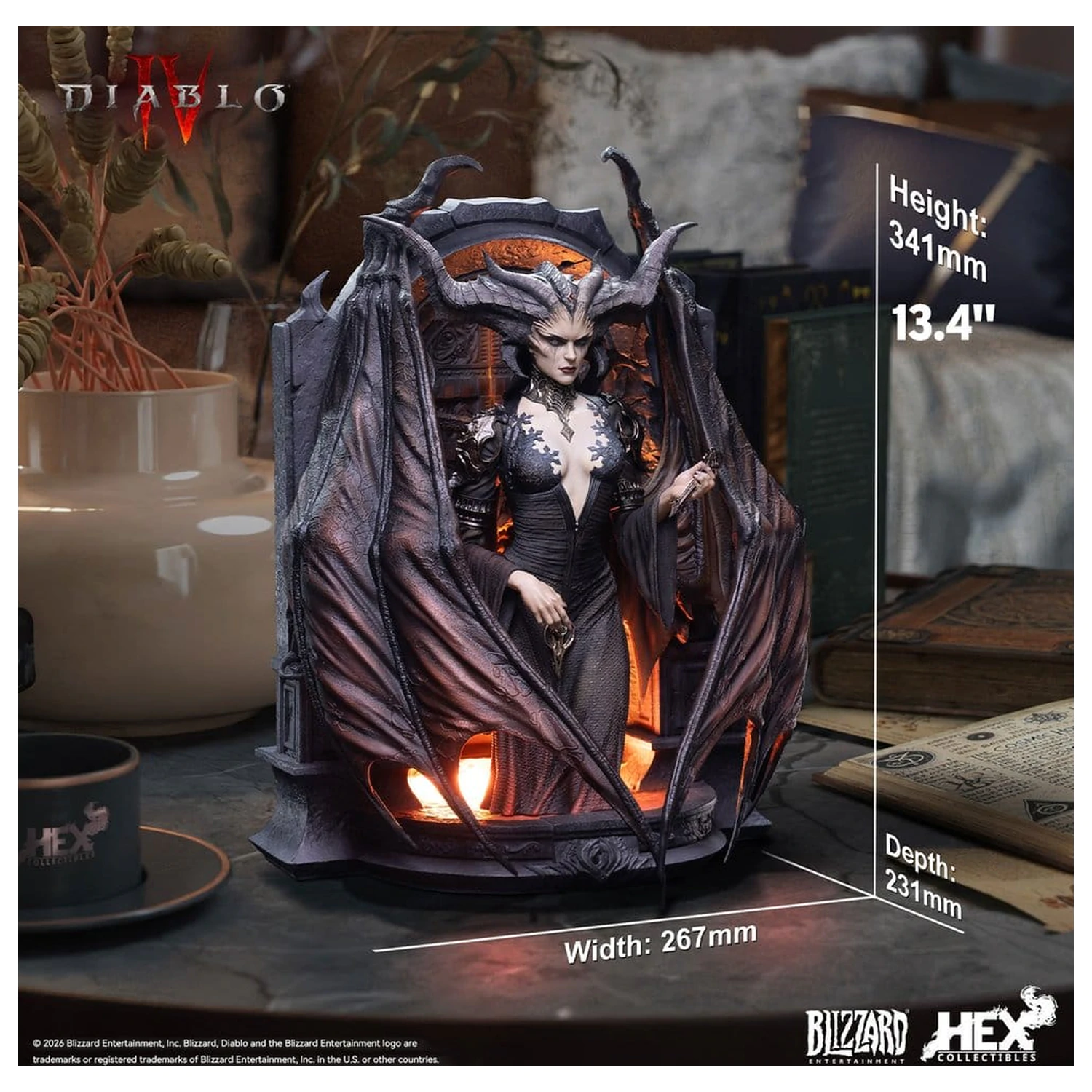 Diablo IV Art Lilith szobor figura 34 cm termékfotó