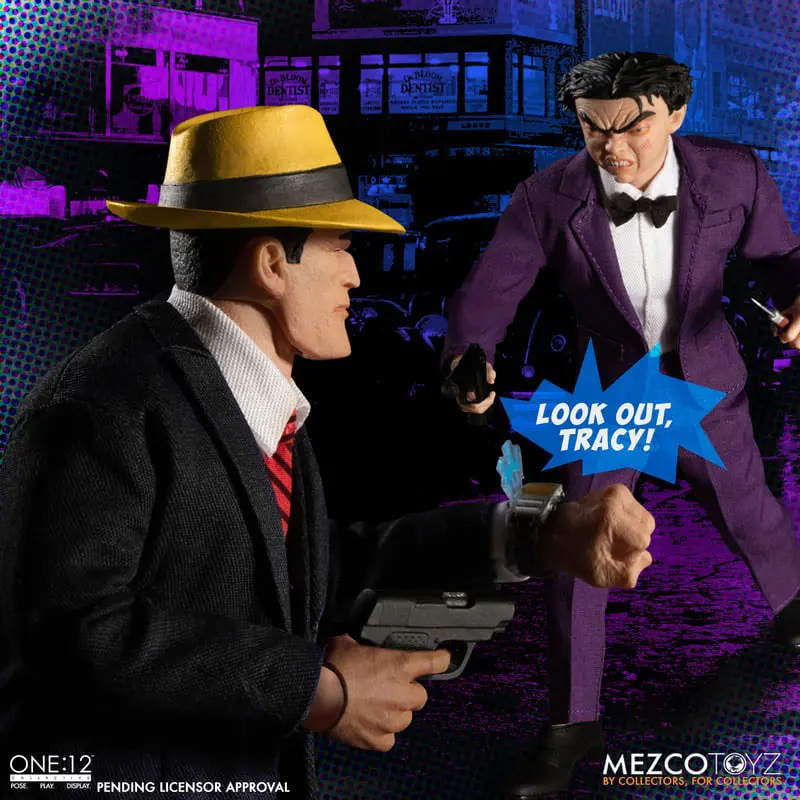 Dick Tracy 1/12 Dick Tracy vs Flattop Box akciófigura csomag 17 cm termékfotó