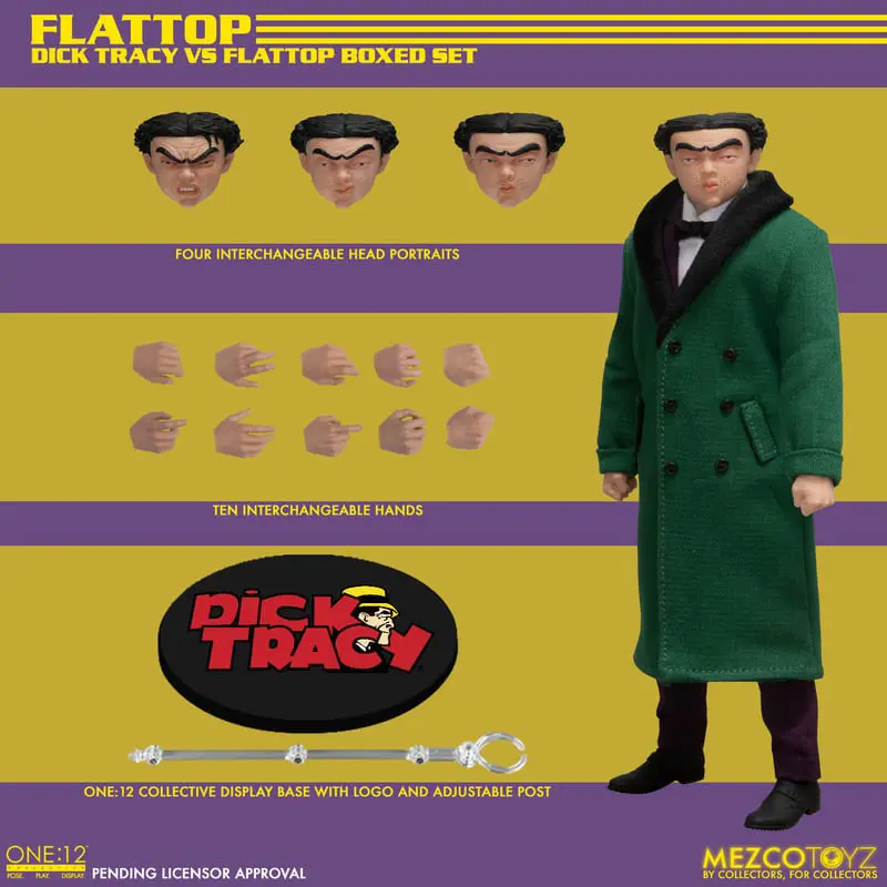 Dick Tracy 1/12 Dick Tracy vs Flattop Box akciófigura csomag 17 cm termékfotó