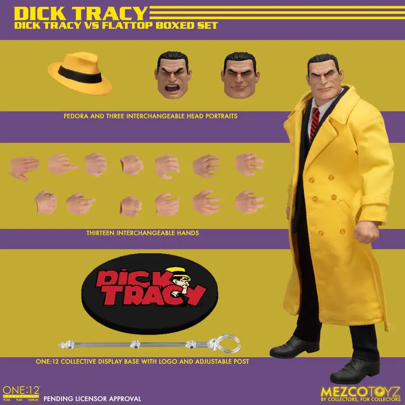 Dick Tracy 1/12 Dick Tracy vs Flattop Box akciófigura csomag 17 cm termékfotó