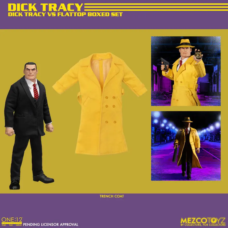 Dick Tracy 1/12 Dick Tracy vs Flattop Box akciófigura csomag 17 cm termékfotó