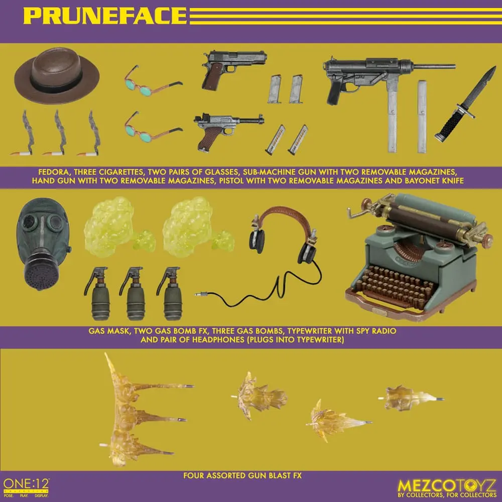 Dick Tracy Action Figure 1/12 Pruneface 17 cm termékfotó