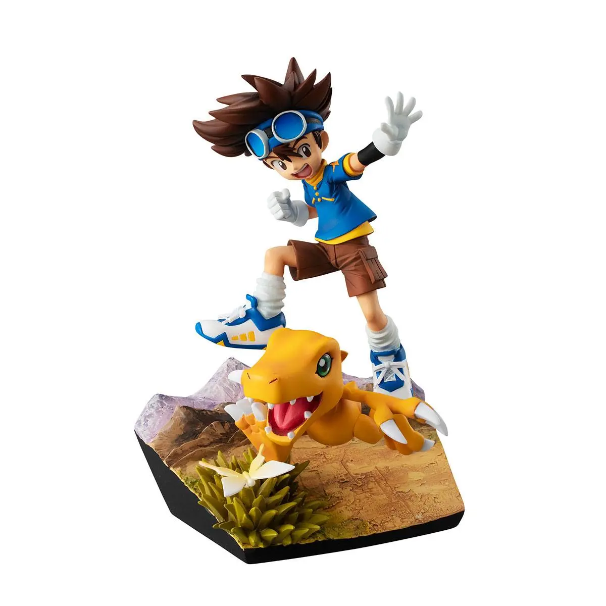 Digimon Adventure G.E.M. Series Taichi Yagami &amp; Agumon 20th Anniversary PVC szobor figura 12 cm termékfotó