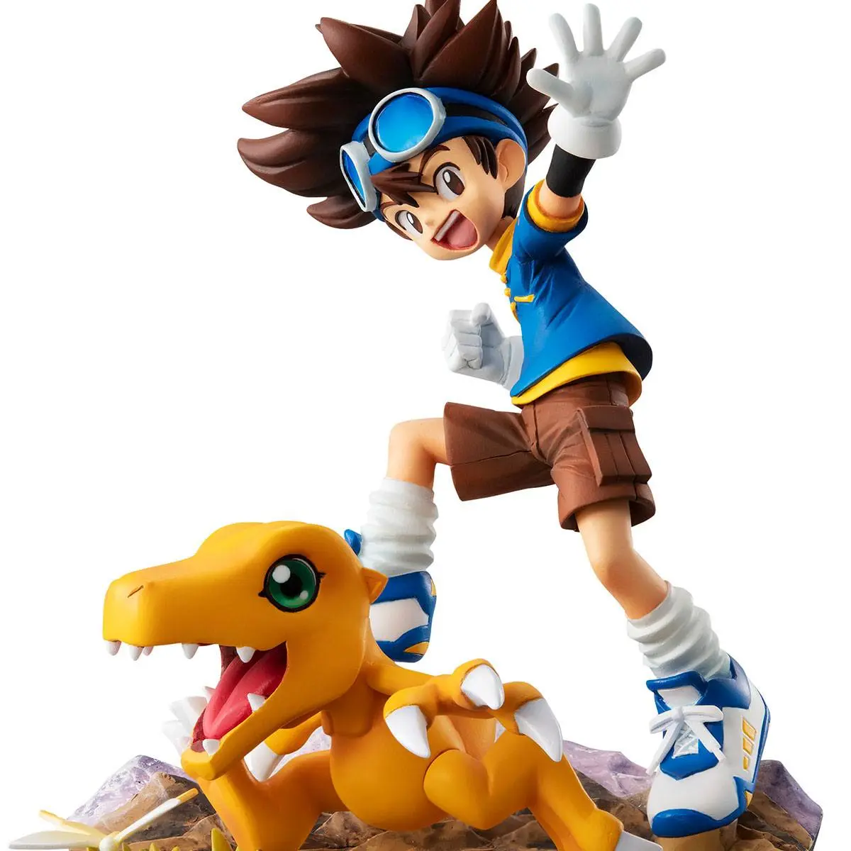 Digimon Adventure G.E.M. Series Taichi Yagami &amp; Agumon 20th Anniversary PVC szobor figura 12 cm termékfotó