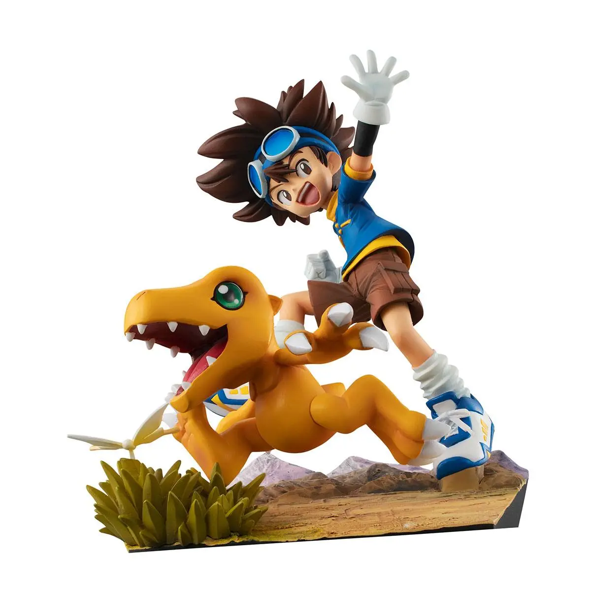 Digimon Adventure G.E.M. Series Taichi Yagami &amp; Agumon 20th Anniversary PVC szobor figura 12 cm termékfotó