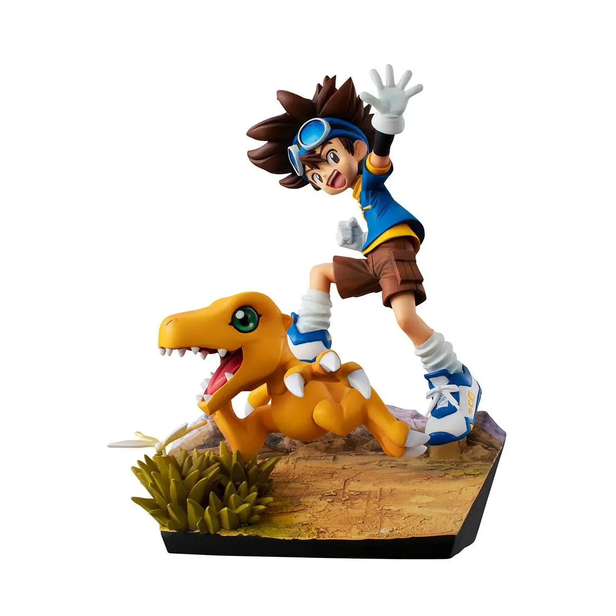 Digimon Adventure G.E.M. Series Taichi Yagami &amp; Agumon 20th Anniversary PVC szobor figura 12 cm termékfotó