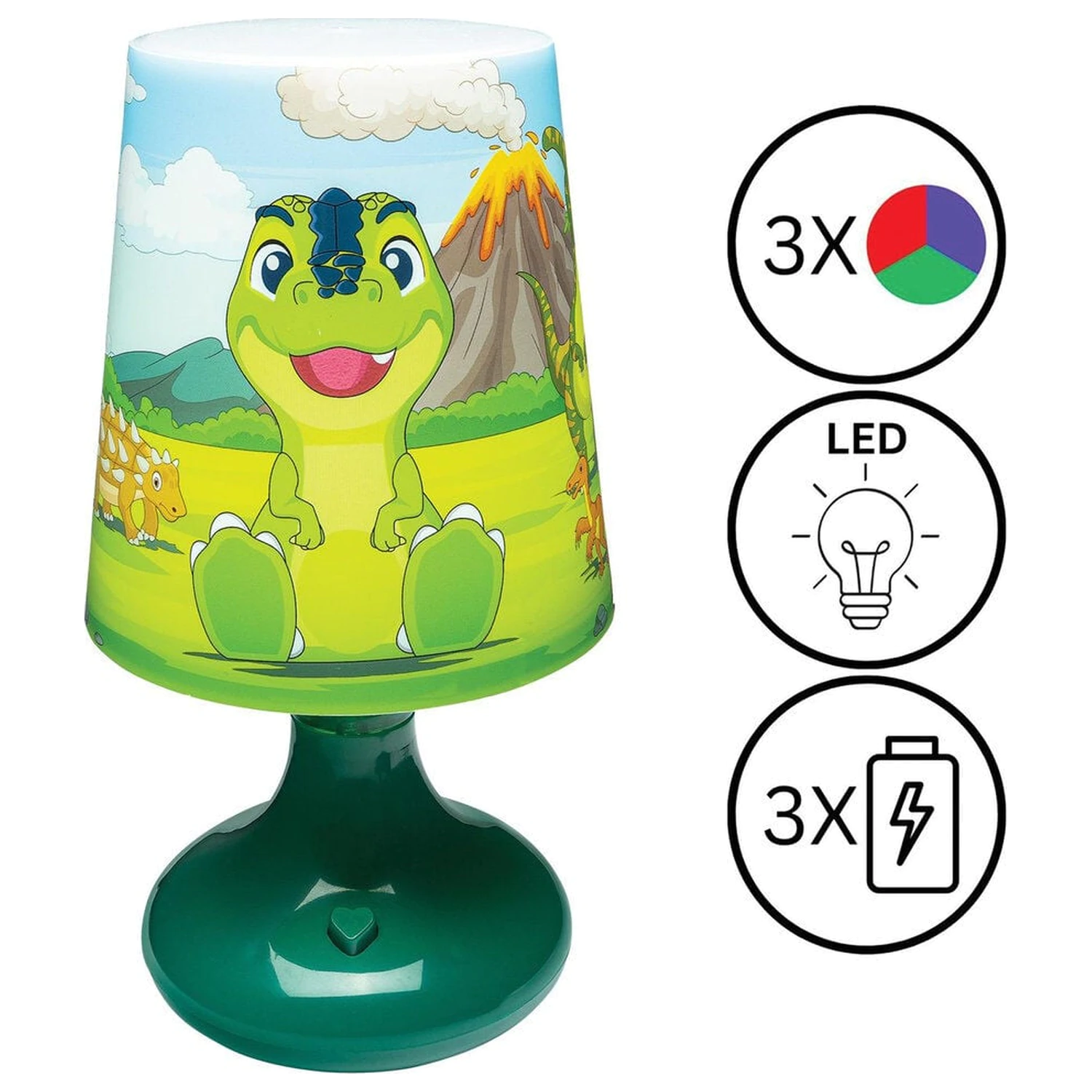 Dinosaur éjszakai lámpa termékfotó