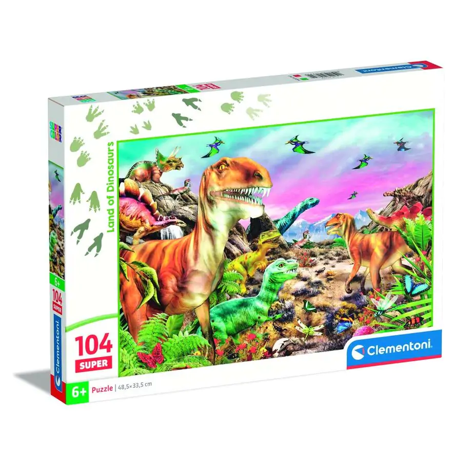 Dinosaur Land super puzzle 104db-os termékfotó