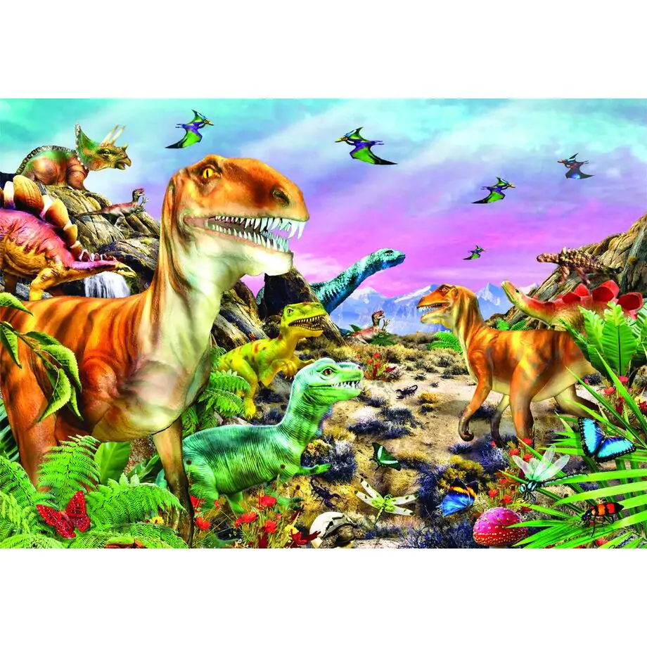 Dinosaur Land super puzzle 104db-os termékfotó