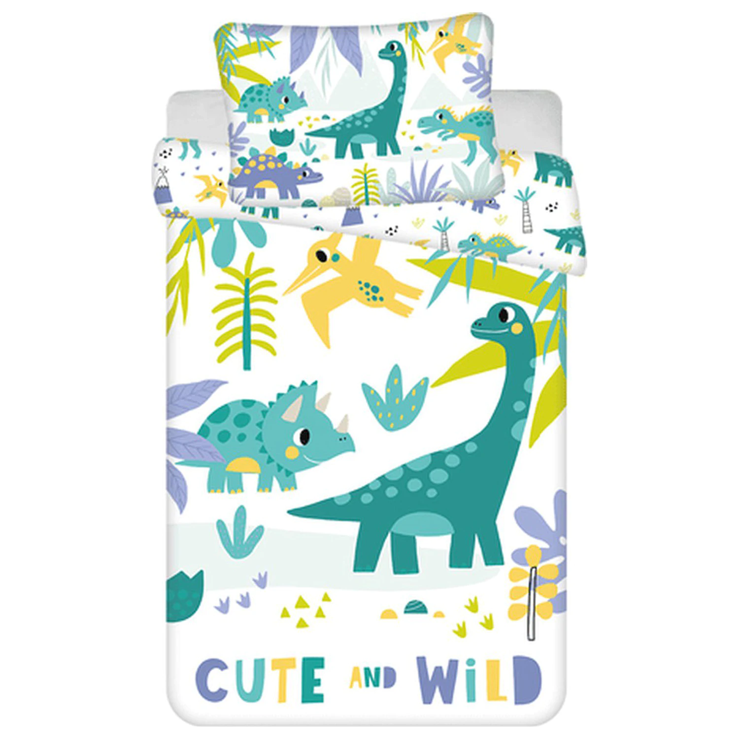 Dinoszaurusz Cute & Wild gyerek, ovis ágyneműhuzat termékfotó