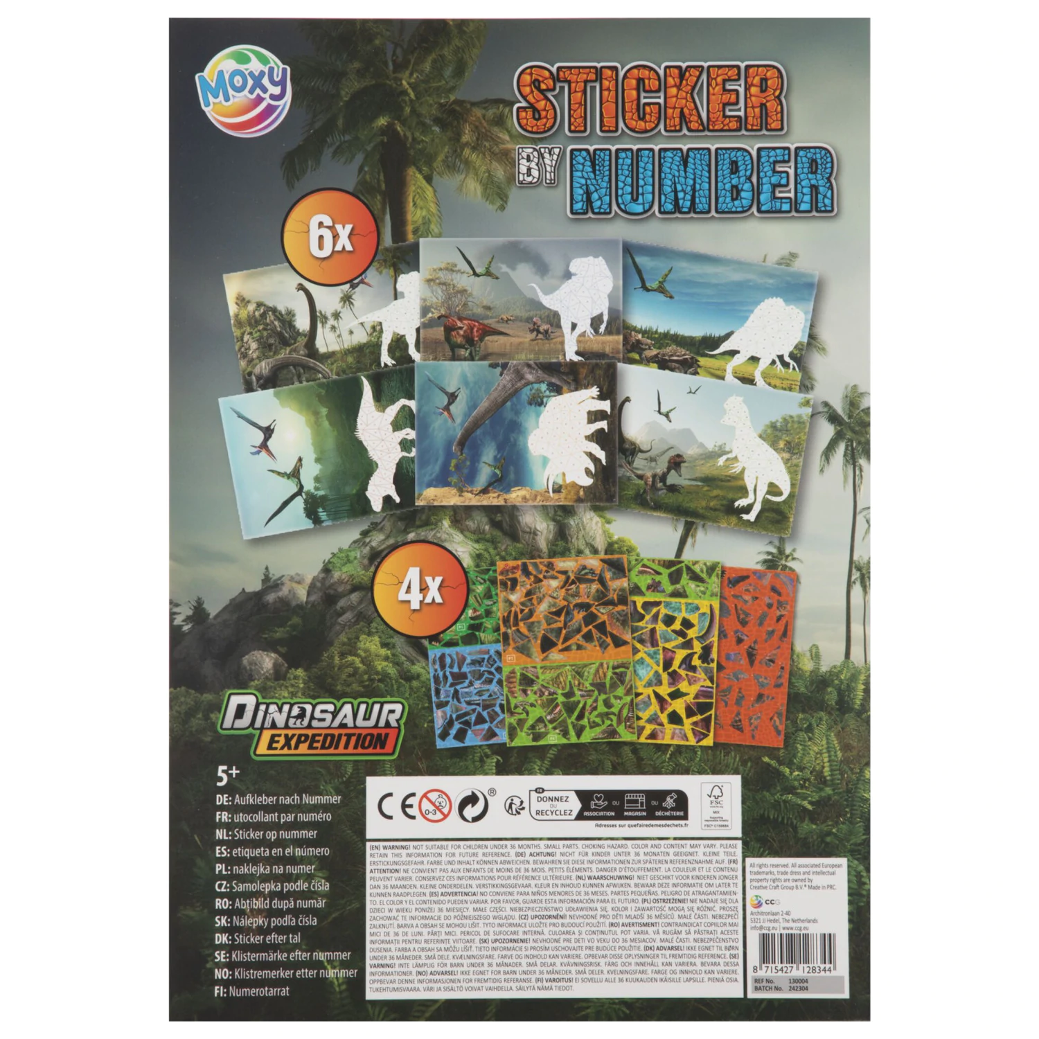 Dinoszaurusz Expedition puzzle matrica szett termékfotó
