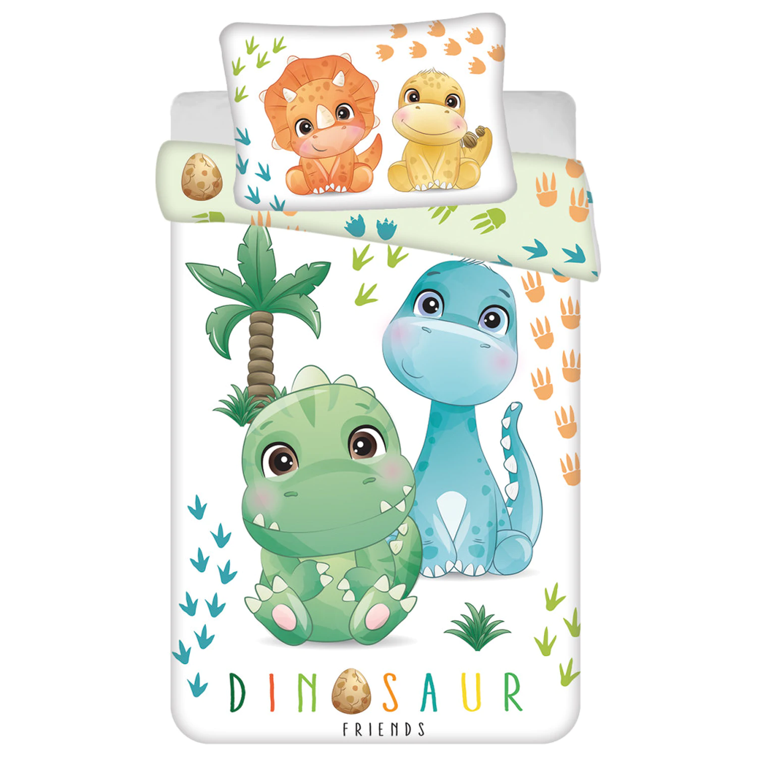 Dinoszaurusz Friends gyerek, ovis ágyneműhuzat  termékfotó