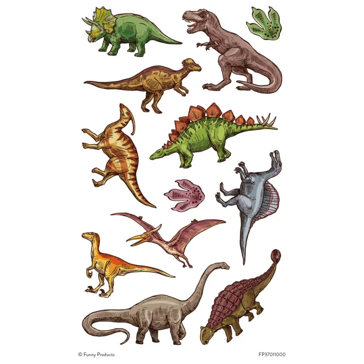 Dinoszaurusz Legends tetkó 12 db-os termékfotó