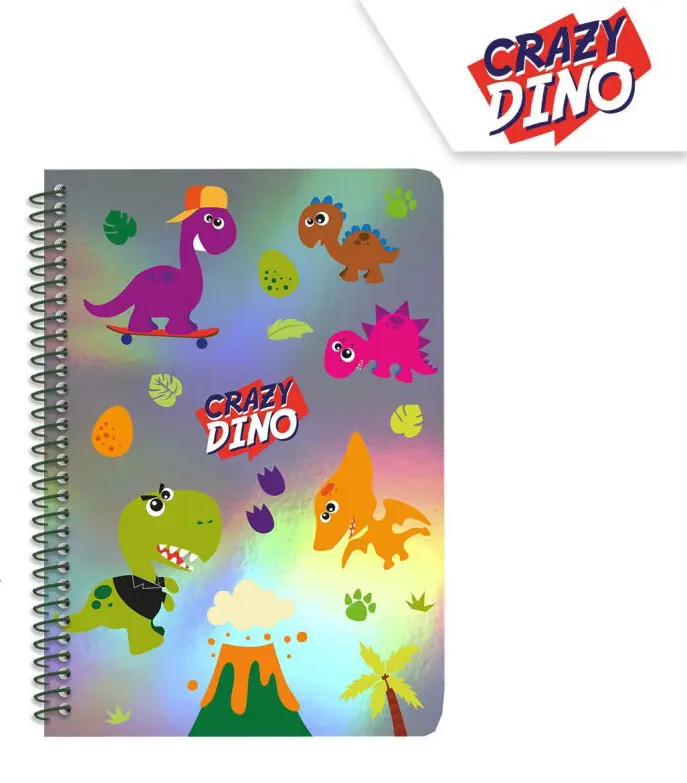 Dinoszaurusz metálos A/5 vonalas füzet termékfotó