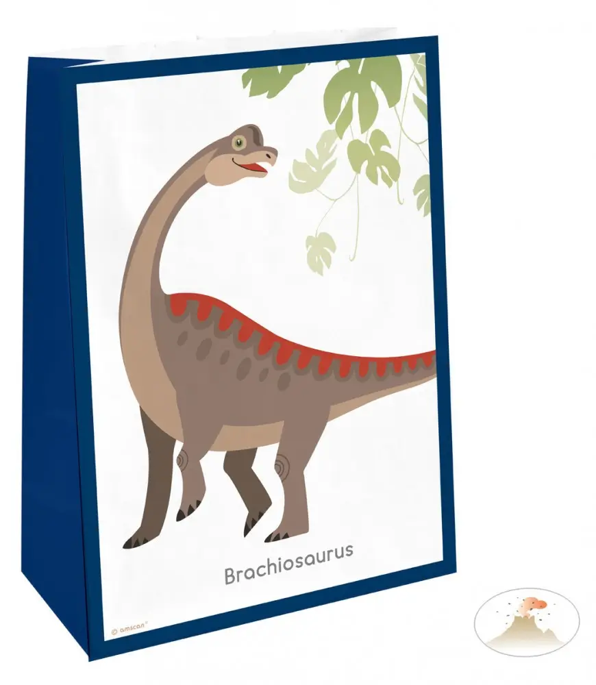 Dinoszaurusz papírzacskó 4 db-os termékfotó