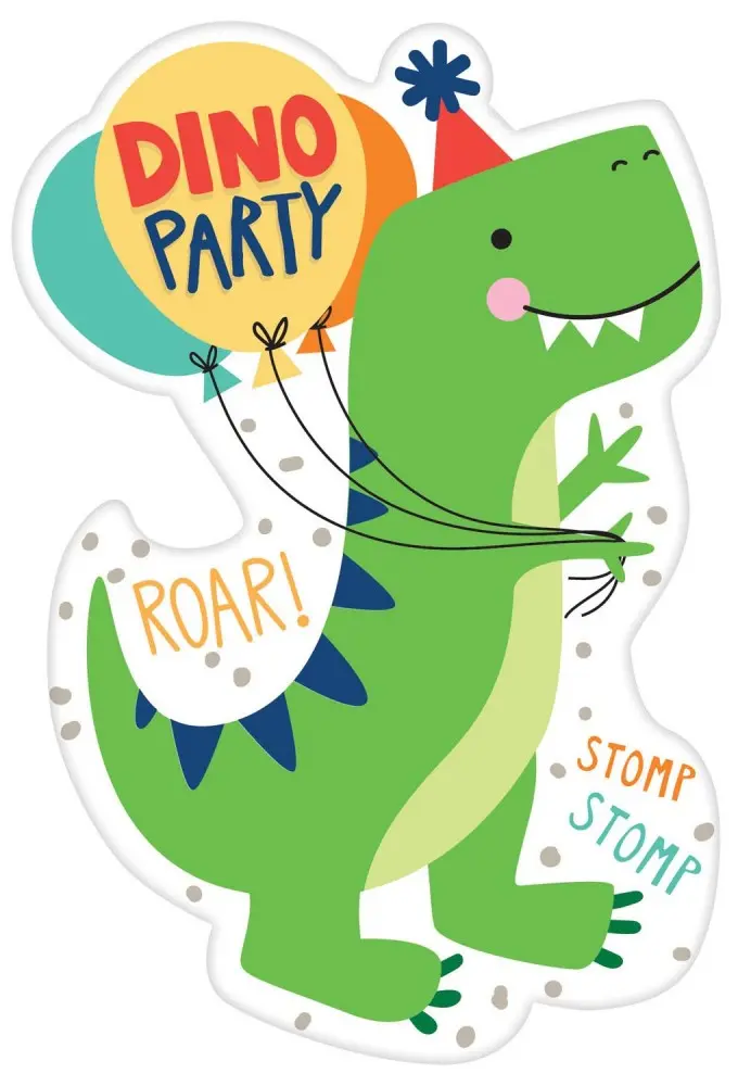 Dinoszaurusz Party Meghívó 8 db-os termékfotó