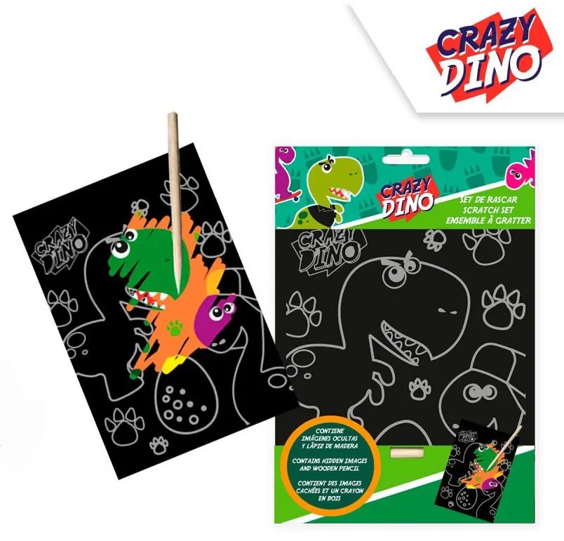 Dinoszaurusz scratch képkarcoló készlet termékfotó