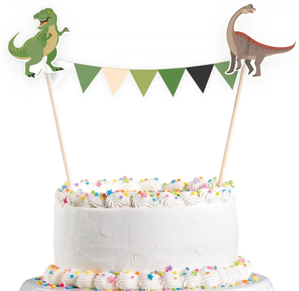Dinoszaurusz zászlófüzér tortára termékfotó