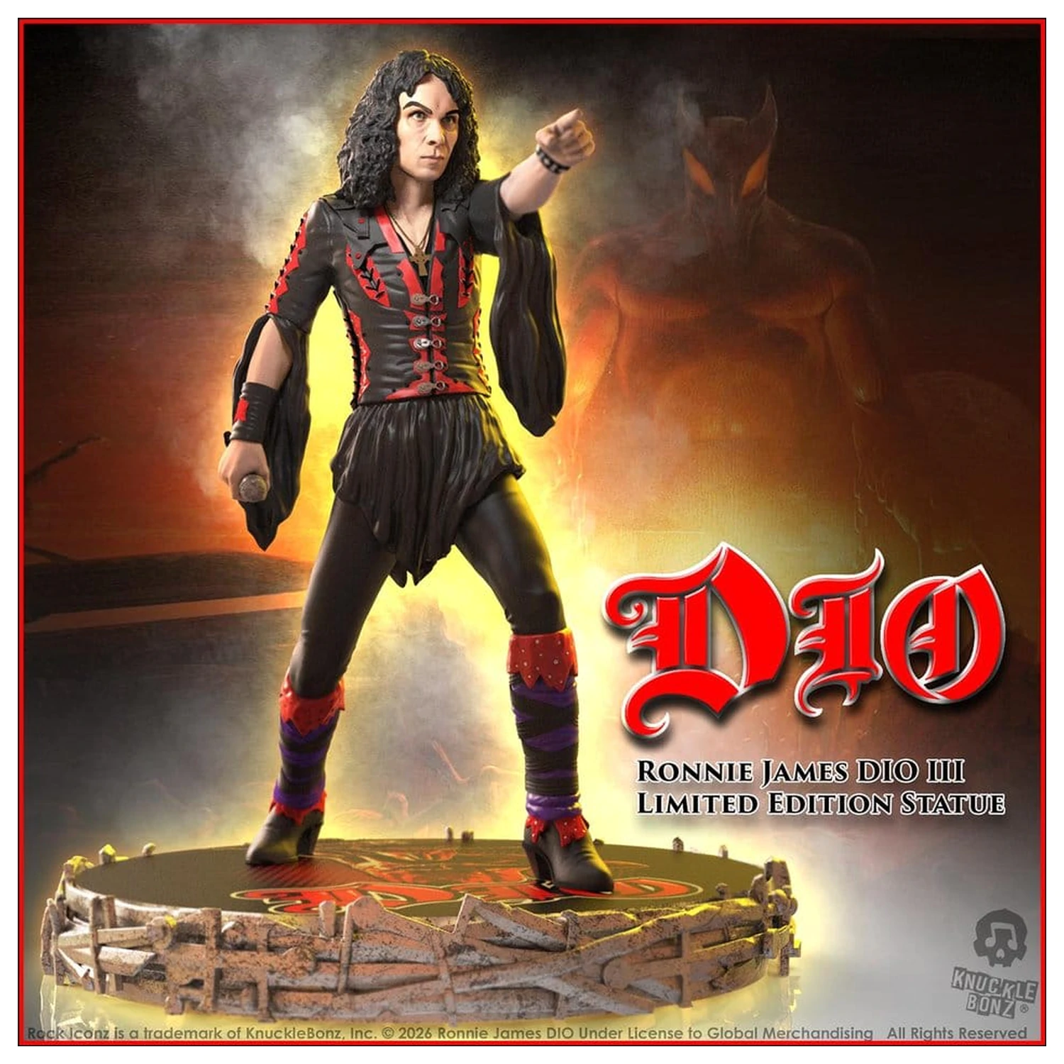 Dio Rock Iconz Ronnie James Dio III szobor figura 18 cm termékfotó