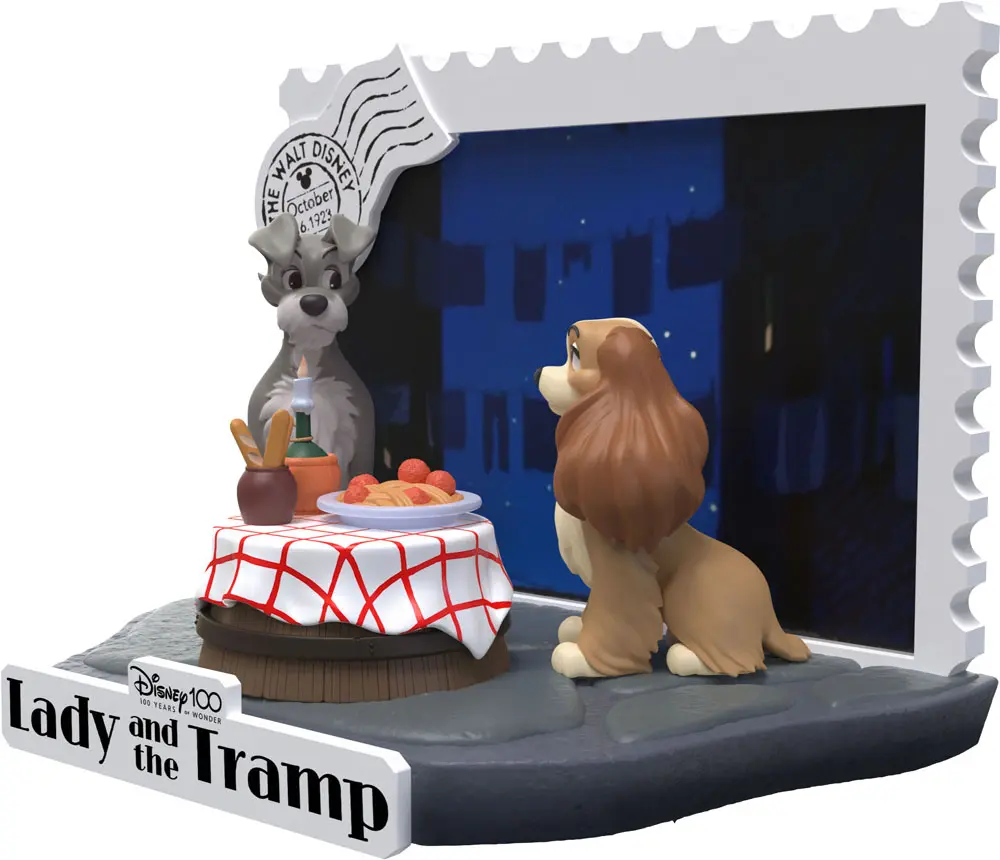 Disney 100th Anniversary D-Stage Lady And The Tramp PVC Diorama szobor figura 12 cm termékfotó