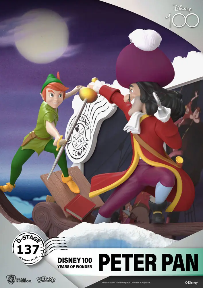 Disney 100th Anniversary D-Stage Peter Pan PVC Diorama szobor figura 12 cm termékfotó
