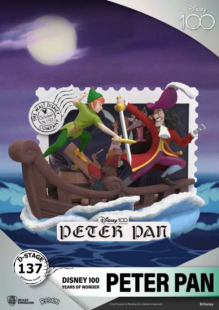 Disney 100th Anniversary D-Stage Peter Pan PVC Diorama szobor figura 12 cm termékfotó