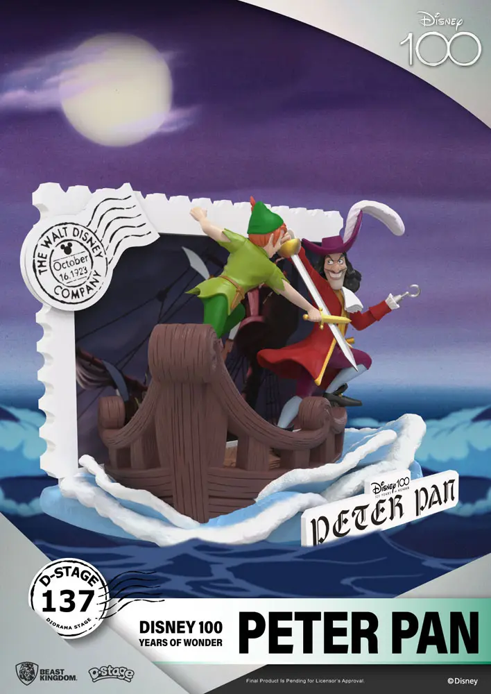 Disney 100th Anniversary D-Stage Peter Pan PVC Diorama szobor figura 12 cm termékfotó