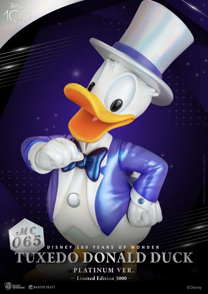 Disney 100th Master Craft Statue Tuxedo Donald Duck (Platinum Ver.) termékfotó