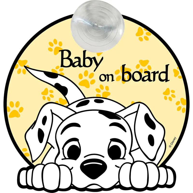 Disney 101 Dalmatians baby on board ablakra rögzíthető jelzés termékfotó