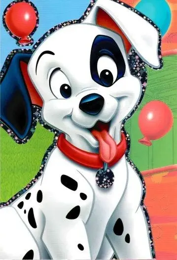 Disney 101 Kiskutya csillámos üdvözlőkártya+boríték termékfotó