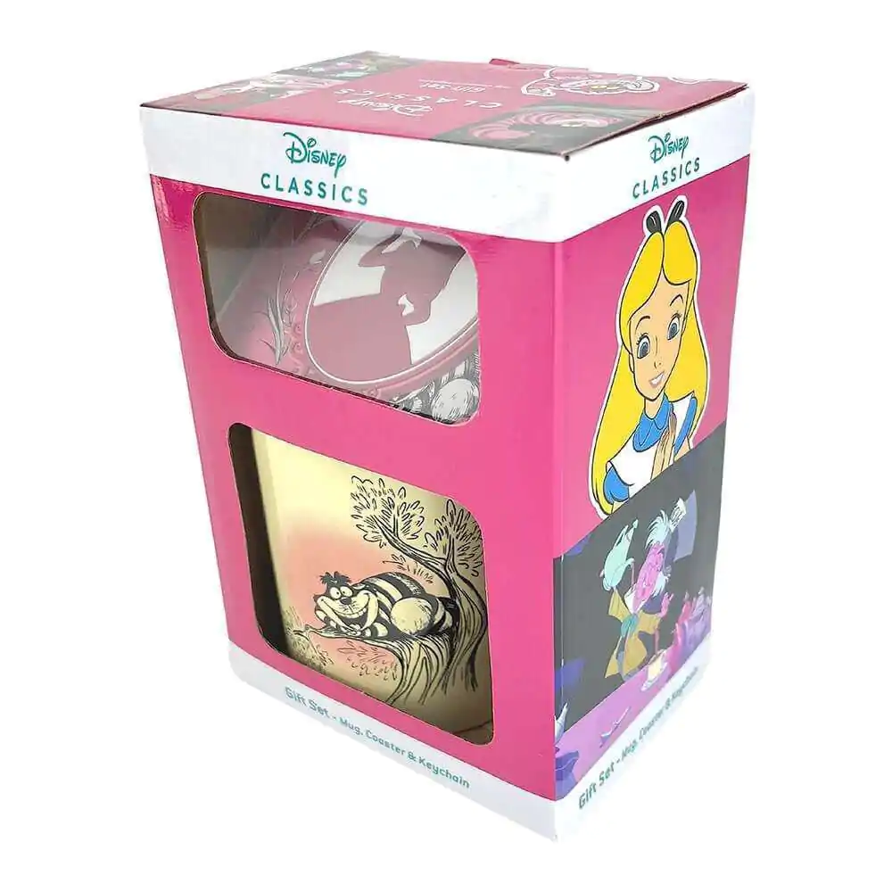 Disney Alice Csodaországban Vintage bögre, poháralátét étkészlet és kulcstartó csomag termékfotó