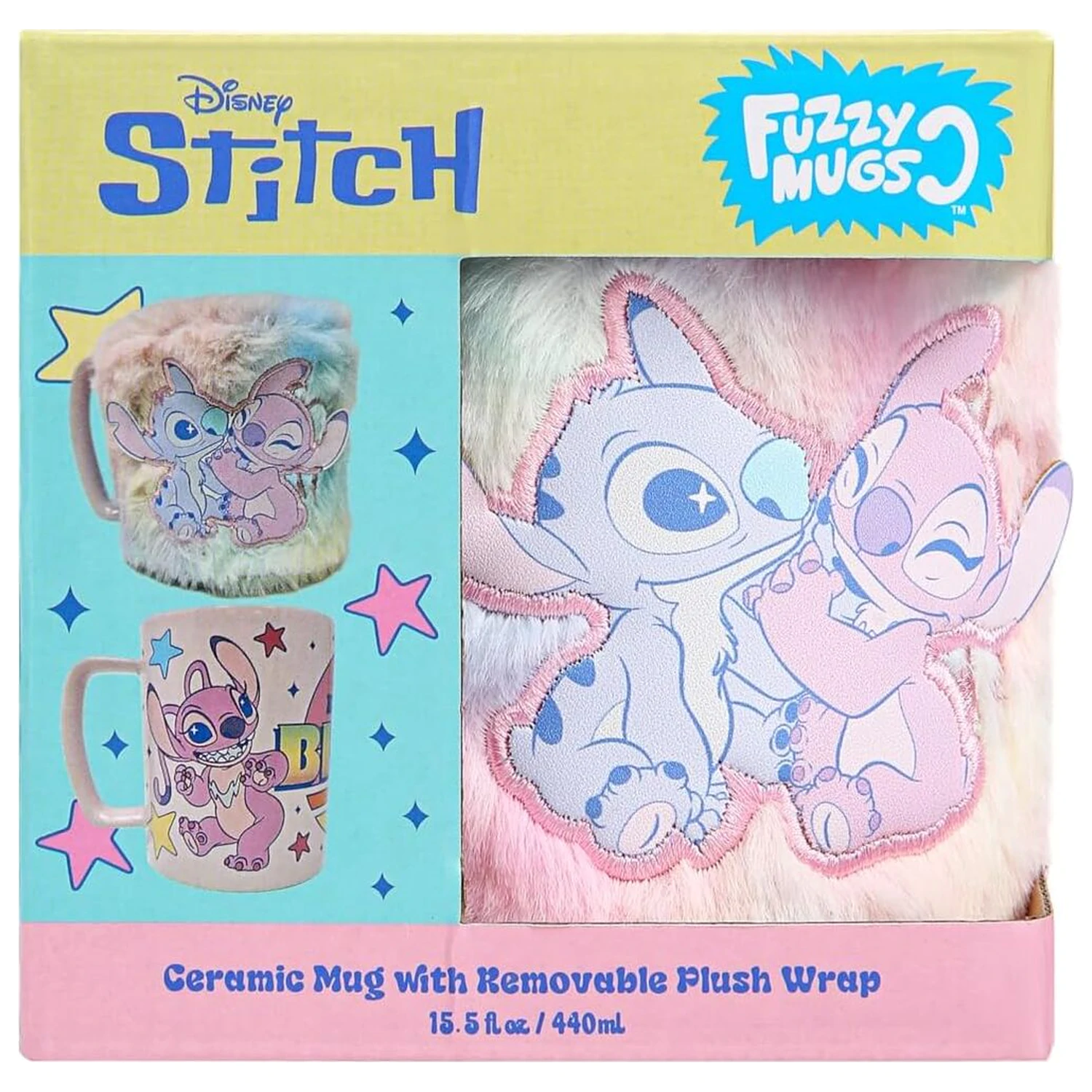 Disney Angel & Stitch bögre plüss borítással 440ml termékfotó