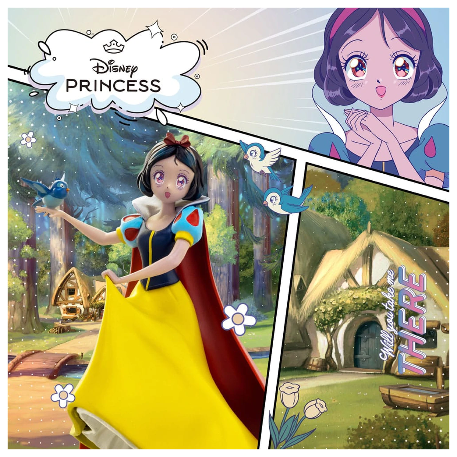 Disney Anime Princess Scale Snow White szobor figura 17 cm termékfotó
