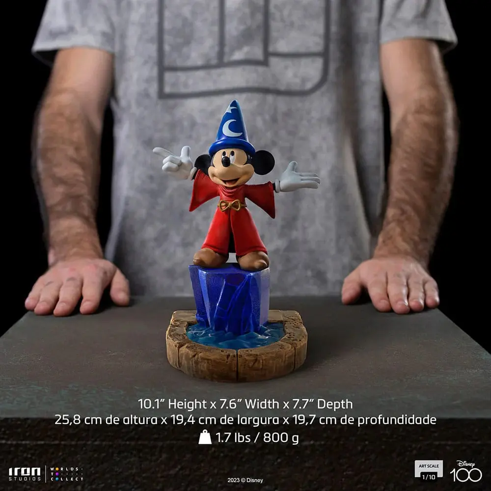 Disney Art Scale 1/10 Mickey Fantasia Regular szobor figura 25 cm termékfotó