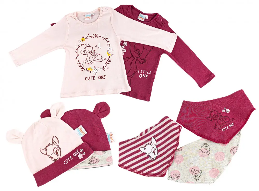 Disney Bambi baba póló + sapka és nyálkendő 7 db szett 86/92 cm termékfotó