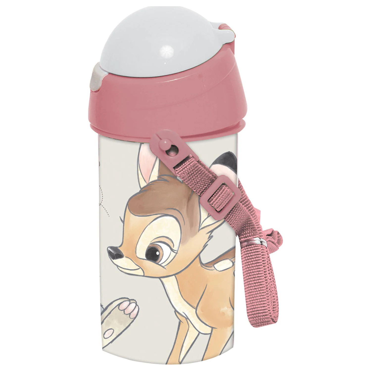 Disney Bambi Cute műanyag szívószálas kulacs akasztóval 500 ml termékfotó