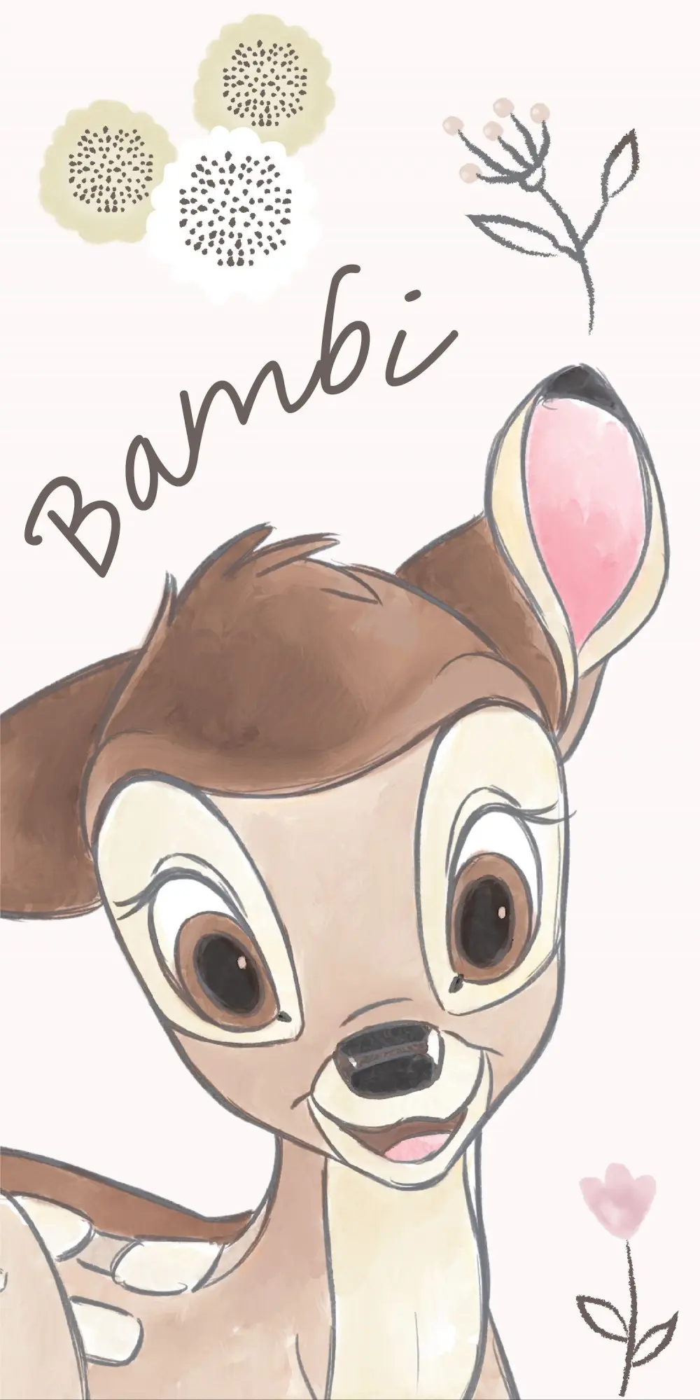 Disney Bambi fürdőlepedő, strand törölköző Flower 70*140cm termékfotó