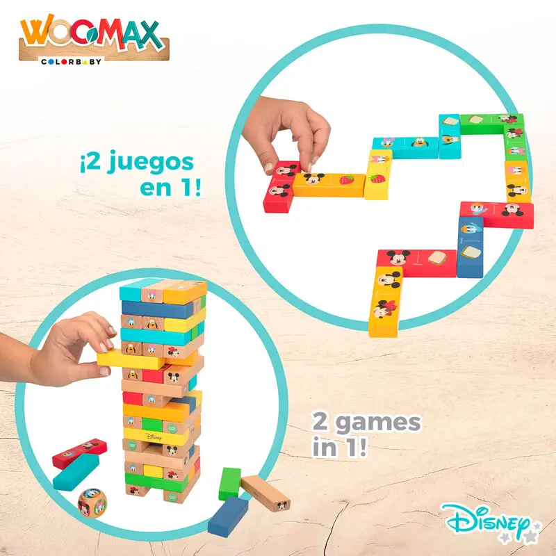 Disney blocks tower + domino fa szett termékfotó
