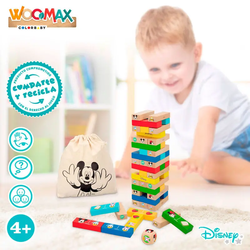 Disney blocks tower + domino fa szett termékfotó