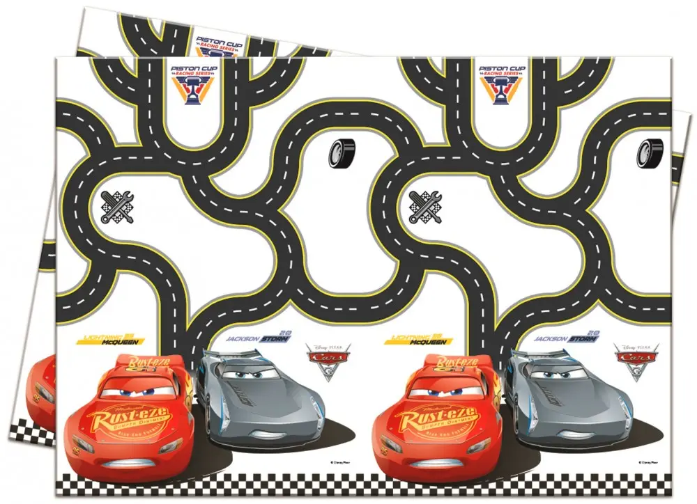 Disney Cars 3, Verdák asztalterítő 120*180 cm termékfotó
