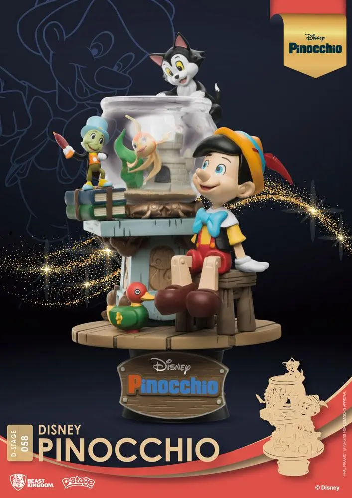 Disney Classic Animation Series D-Stage Pinocchio PVC Diorama szobor 15 cm termékfotó