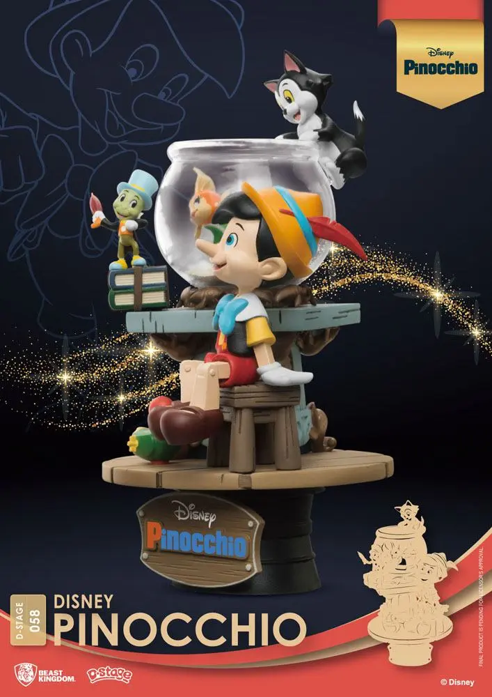 Disney Classic Animation Series D-Stage Pinocchio PVC Diorama szobor 15 cm termékfotó