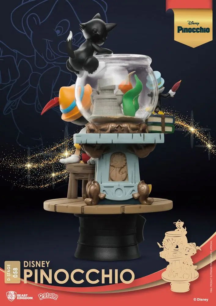 Disney Classic Animation Series D-Stage Pinocchio PVC Diorama szobor 15 cm termékfotó