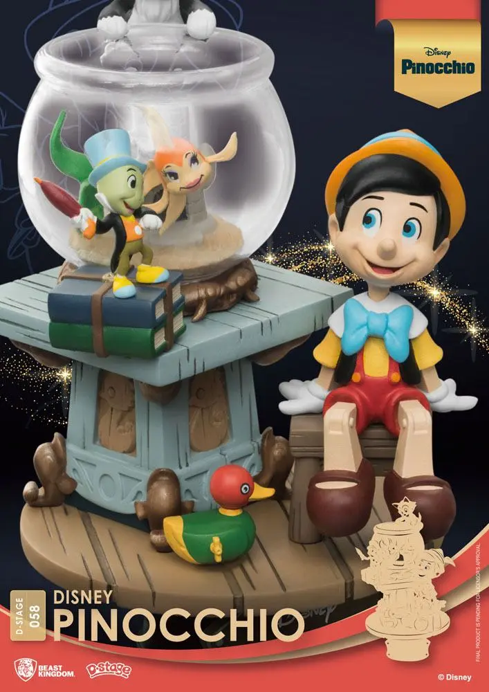 Disney Classic Animation Series D-Stage Pinocchio PVC Diorama szobor 15 cm termékfotó